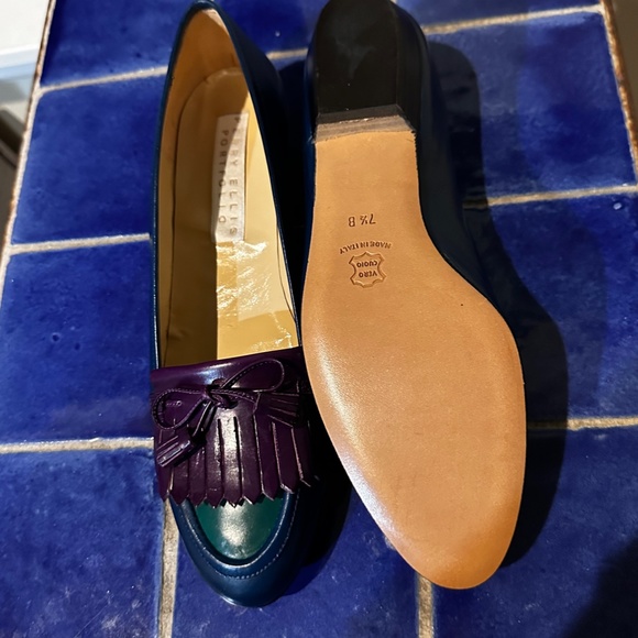 Perry Ellis Portfolio Tassel Loafers in Blue, Purple & Green New in Box - 7.5 B - Picture 8 of 14